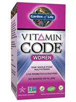 Garden of Life, Vitamin Code, Women, Raw Whole Food Multivitamin