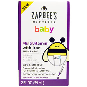 Zarbee's, Naturals, Baby, Multivitamin, with Iron, Natural Grape Flavor iherb
