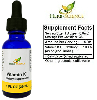 Herb-Science, Liquid Vitamin K1 Drops