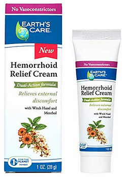 Earth's Care, Hemorrhoid Relief Cream with Witch Hazel and Menthol